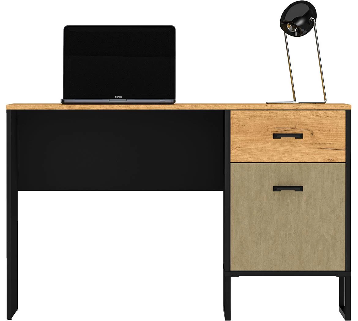 Colt 07 radni stol 1vrata+1fioka 120x55x75 natur crna