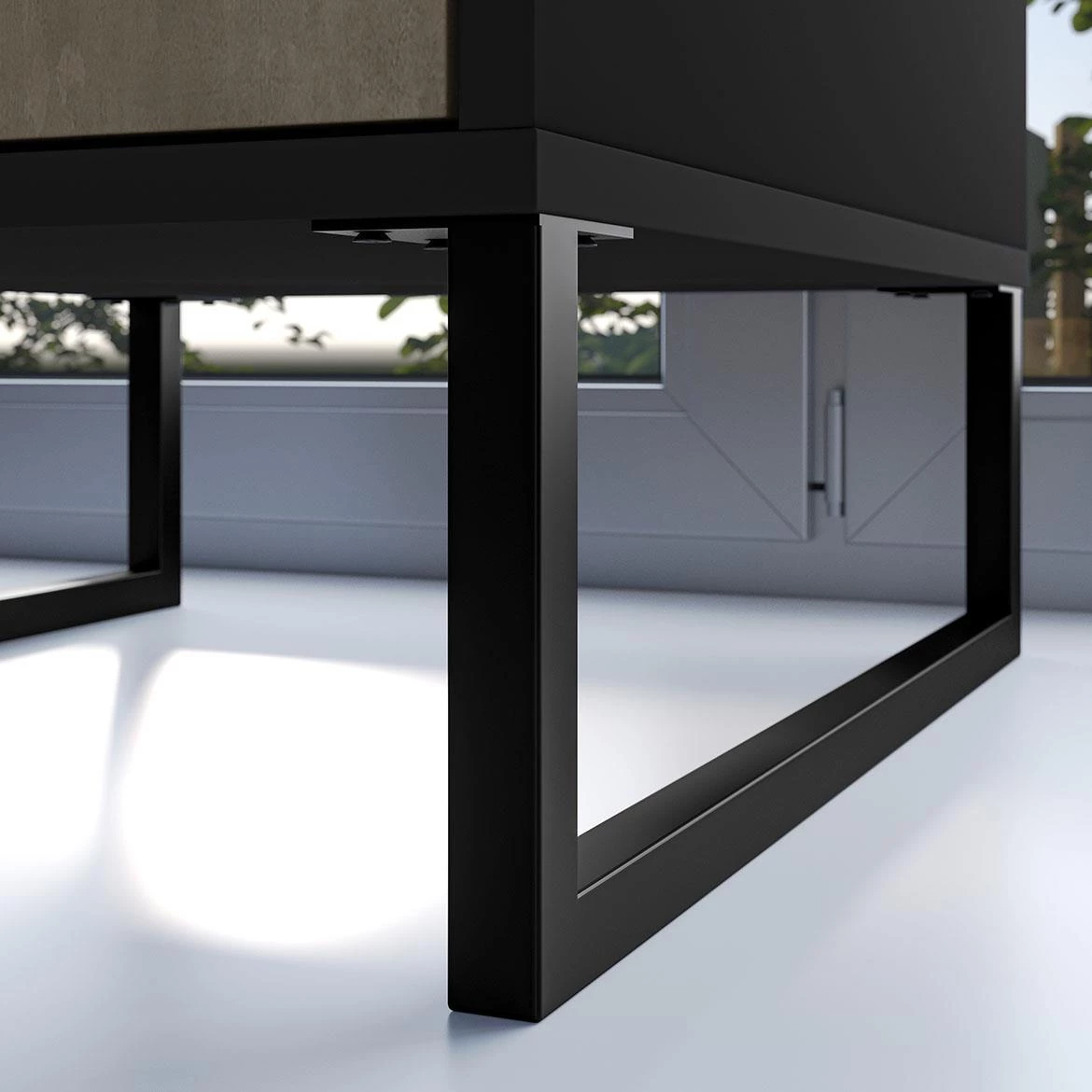 Colt 07 radni stol 1vrata+1fioka 120x55x75 natur crna