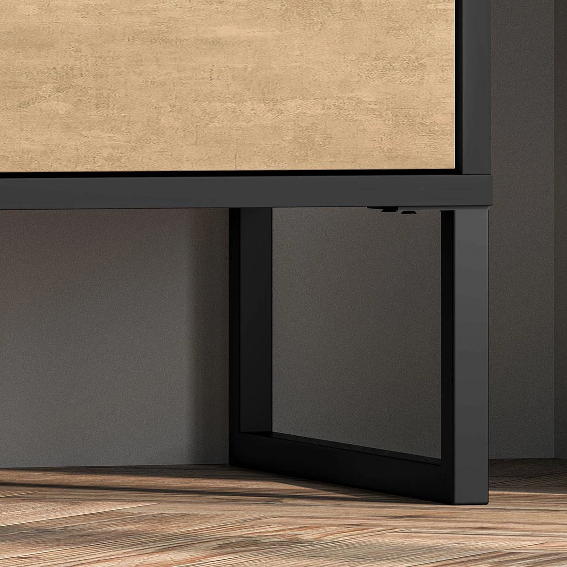 Colt 04 polica 1vrata+1fioka 80x40x157 natur  crna