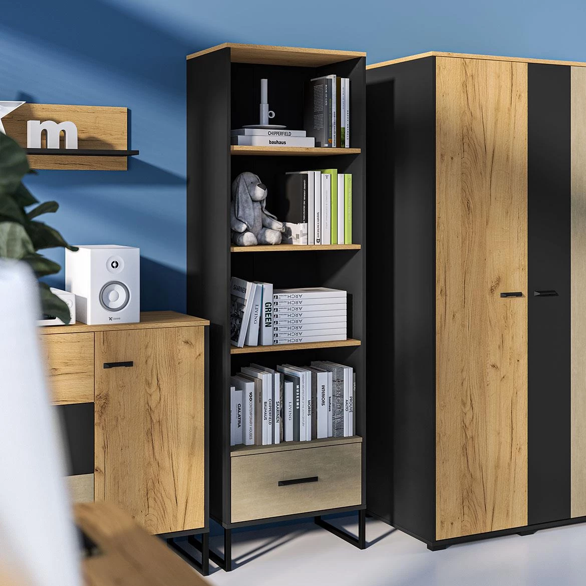 Colt 03 polica 1fioka 60x40x190 natur crna