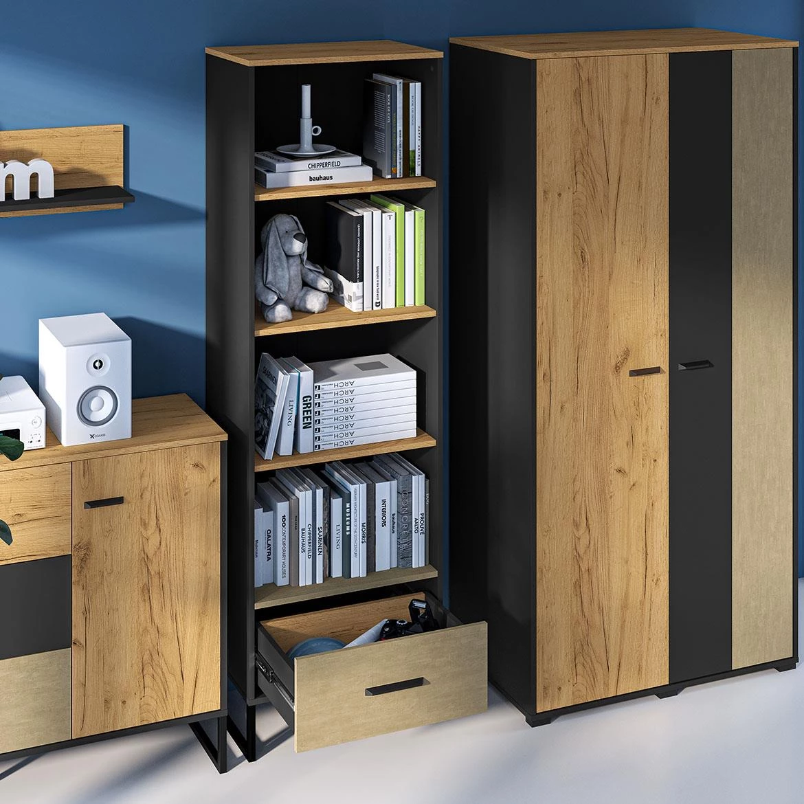 Colt 03 polica 1fioka 60x40x190 natur crna