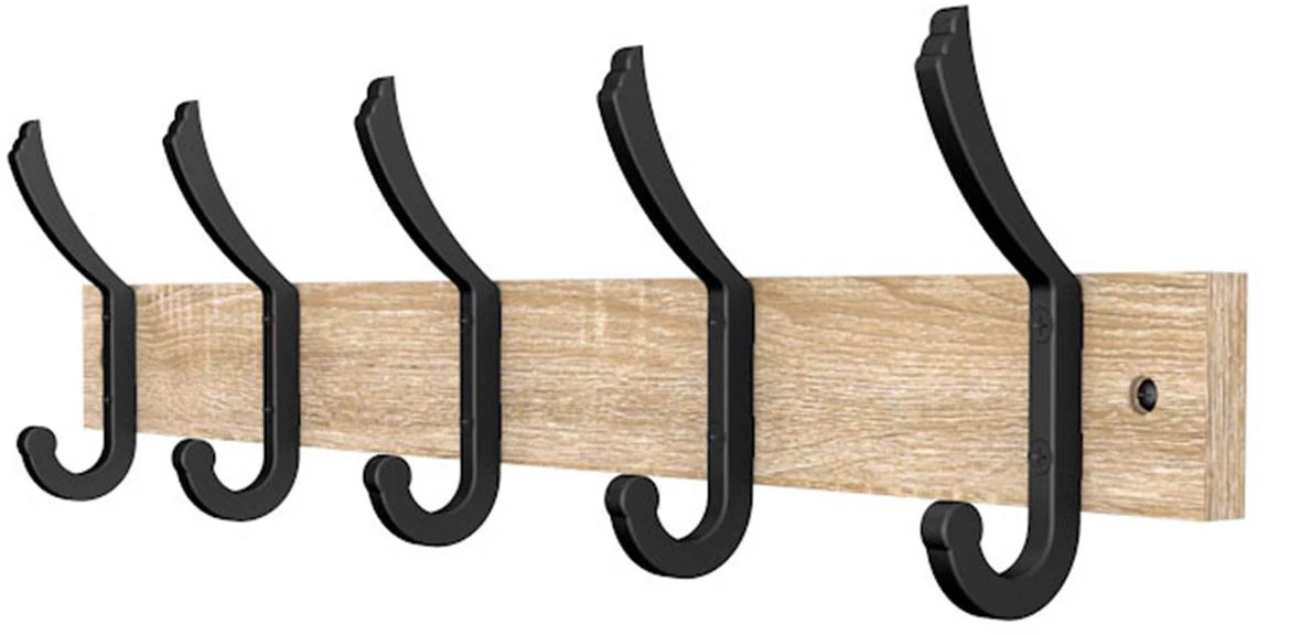 Zidna vešalica sa 5 kukica Korina natur