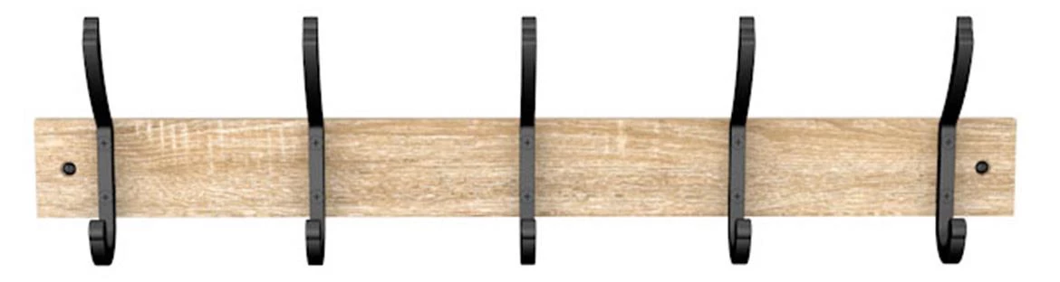 Zidna vešalica sa 5 kukica Korina natur