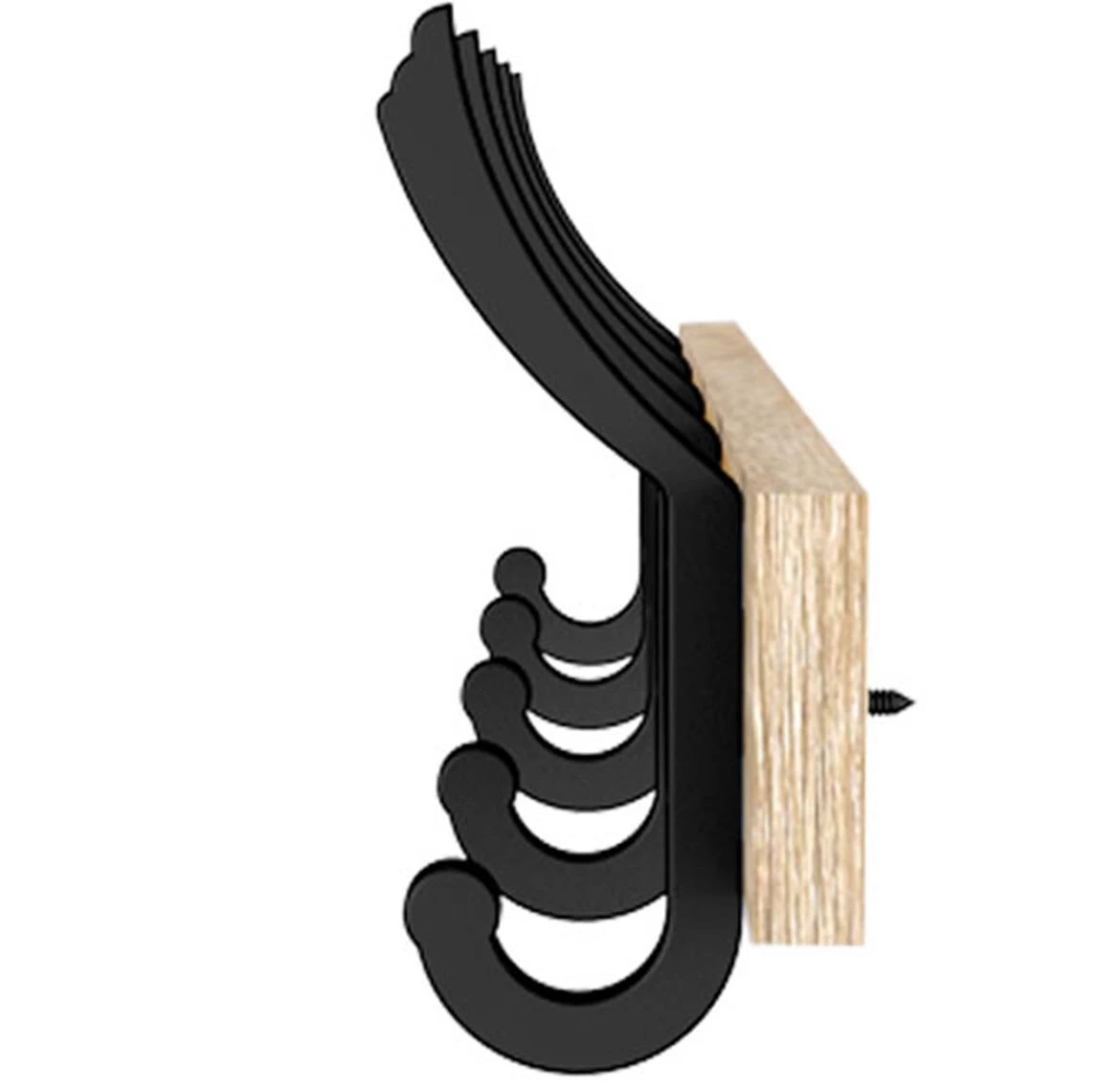 Zidna vešalica sa 5 kukica Korina natur