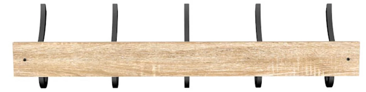 Zidna vešalica sa 5 kukica Korina natur