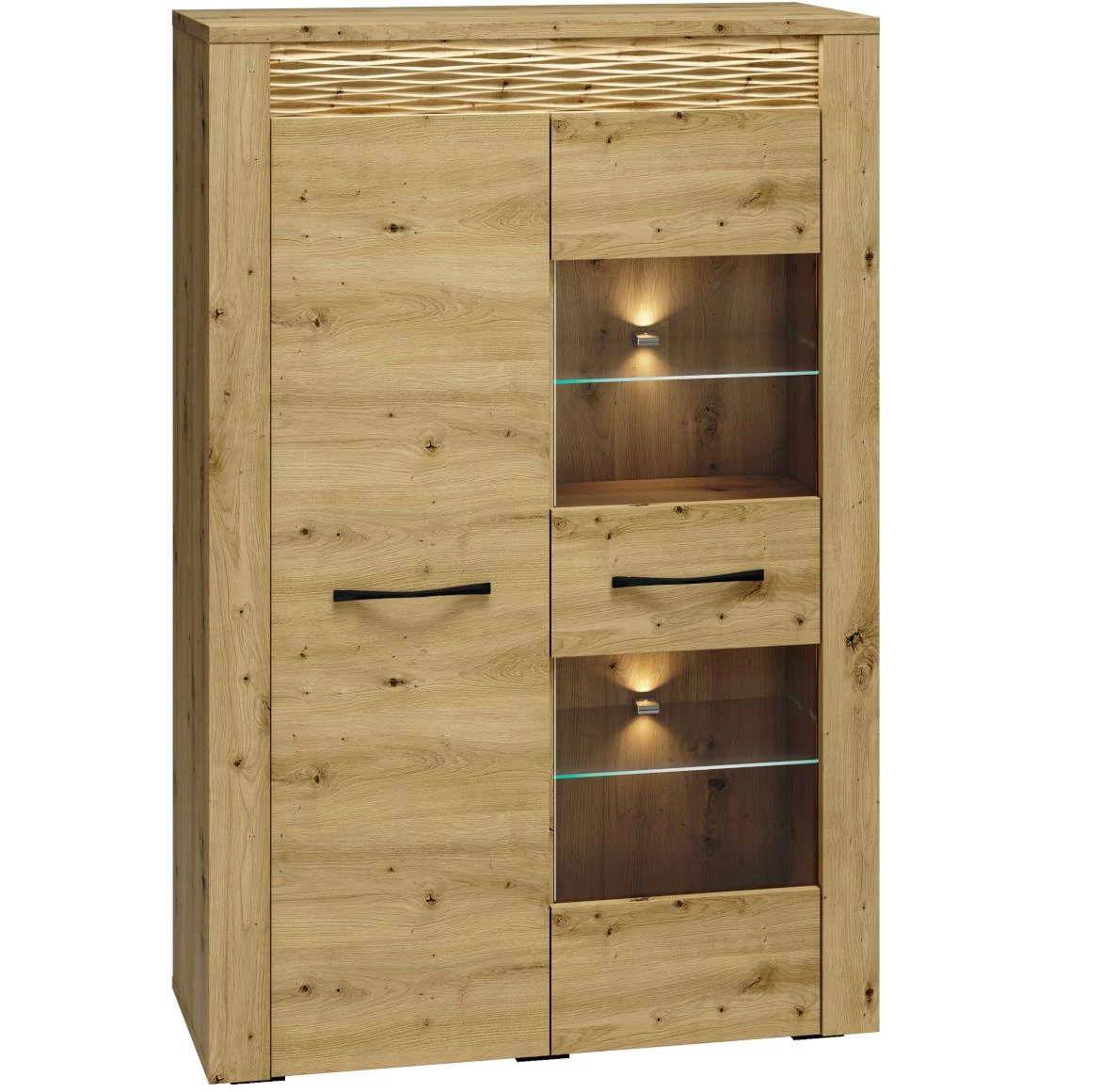 Artis 05 vitrina 2 vrata 92x40x140 Artisan hrast