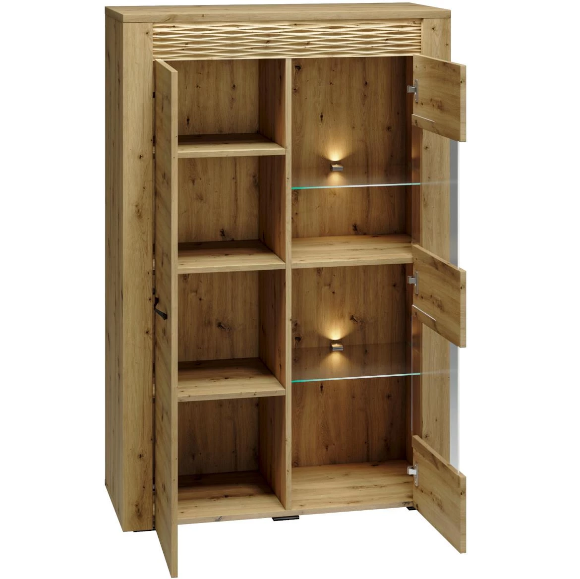 Artis 05 vitrina 2 vrata 92x40x140 Artisan hrast