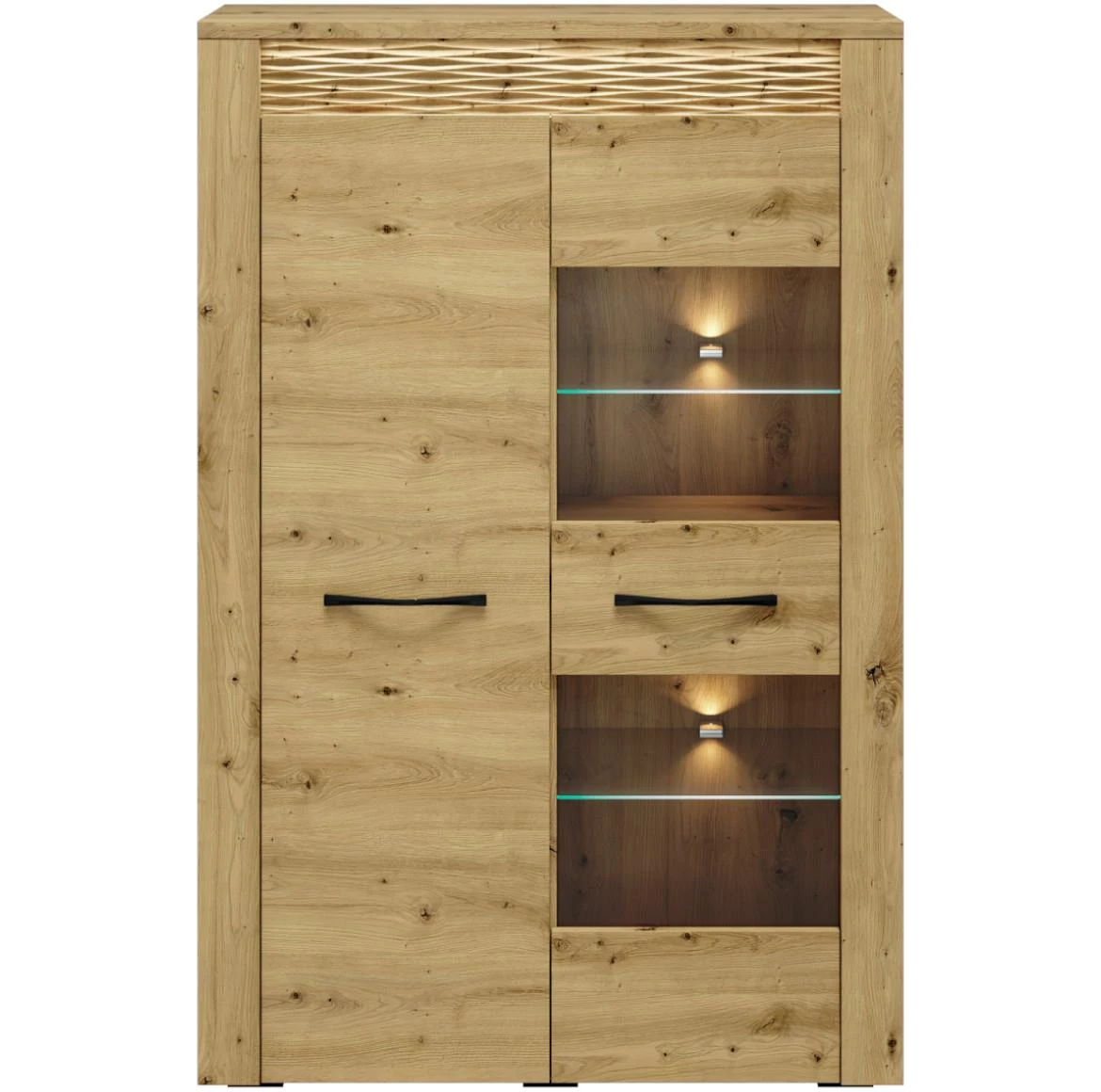 Artis 05 vitrina 2 vrata 92x40x140 Artisan hrast