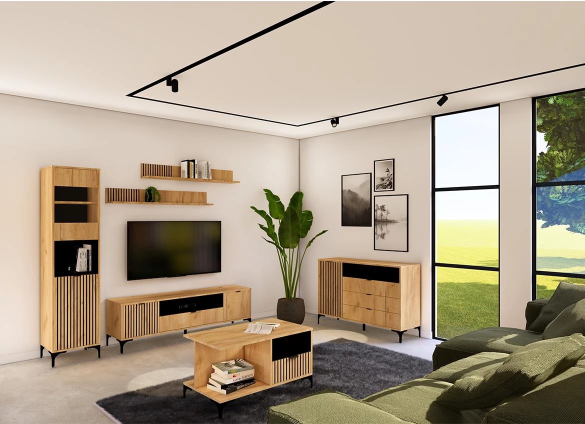 Margo 1D1W vitrina 1vrata 45x40,5x190 artisan hrast