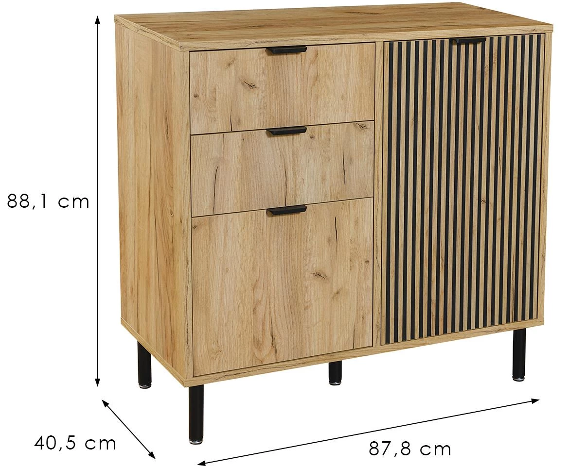 Namir 2D2S komoda 2vrata+2fioke 87,8x40,5x88,1 artisan hrast