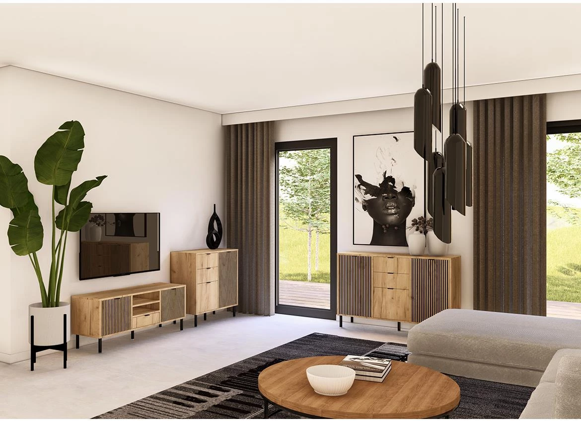 Namir 2D2S komoda 2vrata+2fioke 87,8x40,5x88,1 artisan hrast