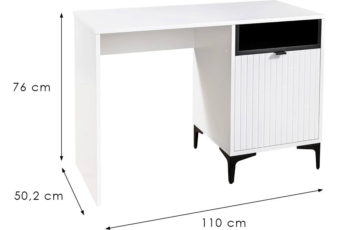 Fabio 1D radni stol 1vrata 110x50,2x76 beli