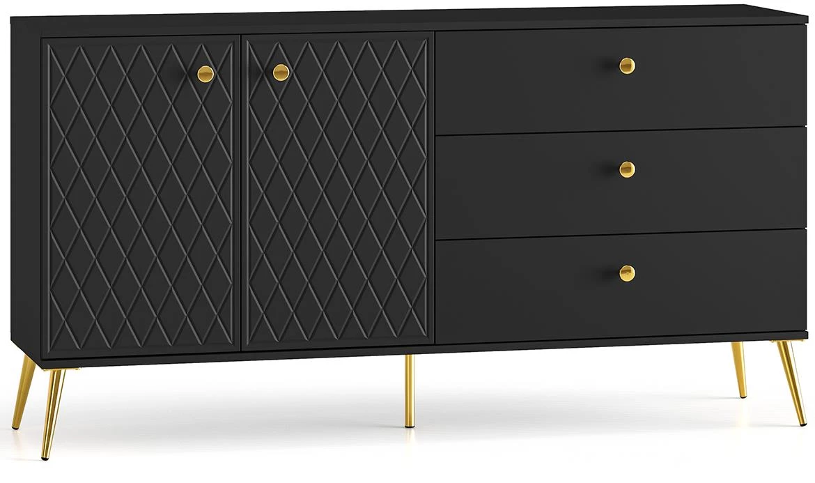 Eljot 01 komoda 160x40x85 cm crna
