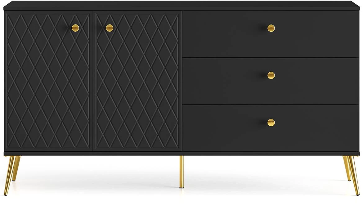 Eljot 01 komoda 160x40x85 cm crna