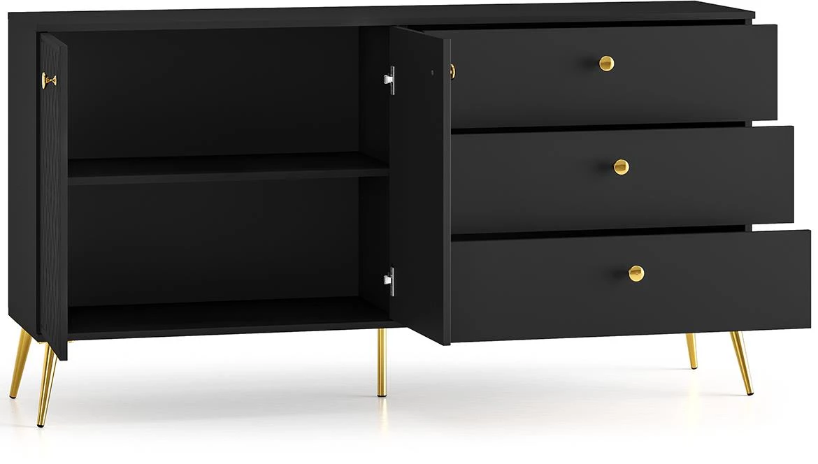 Eljot 01 komoda 160x40x85 cm crna