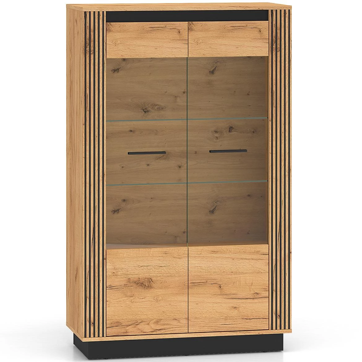 Urso 05 vitrina 92x40x141 cm hrast/crna