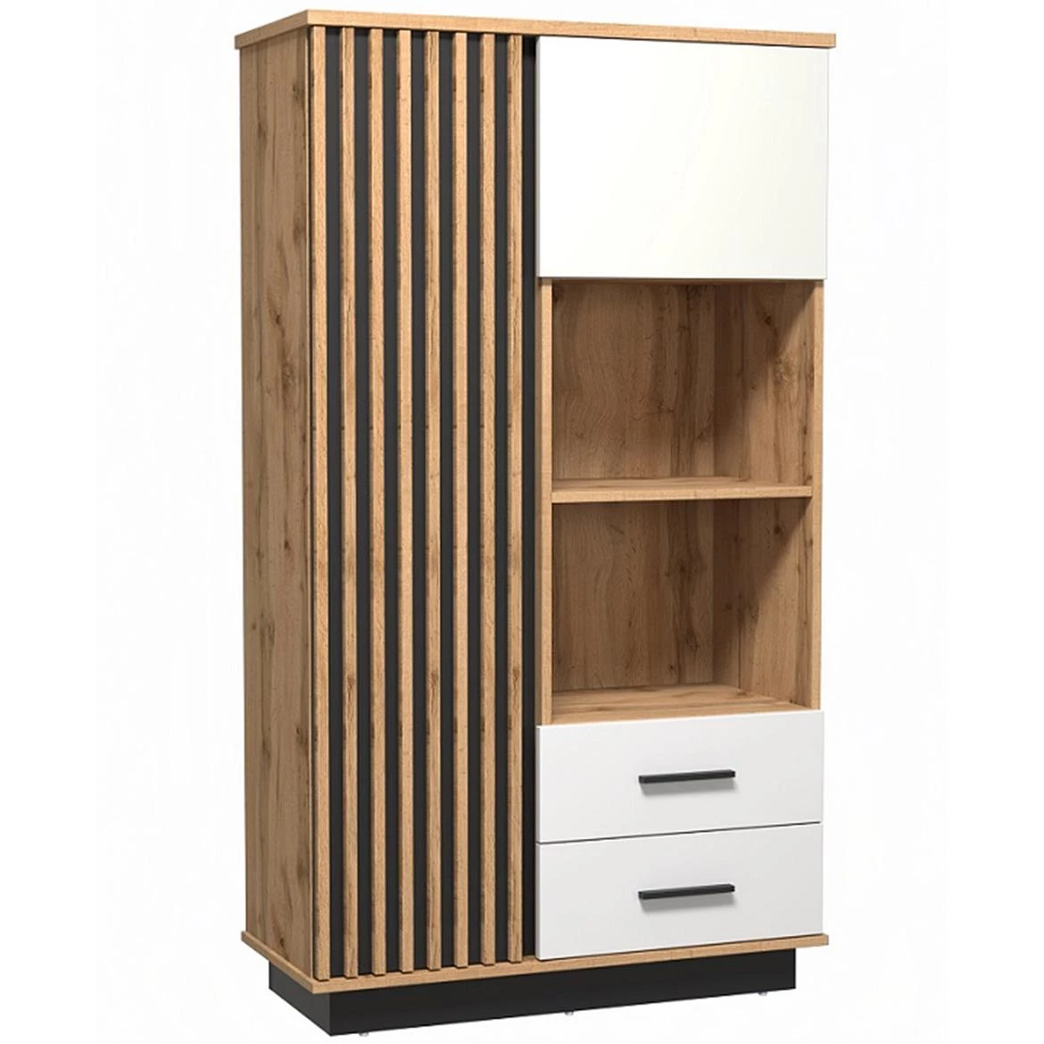 Santi 7 2d2s  ormar 2vrata+2FIOKE90X40X152 wotan hrast/bela