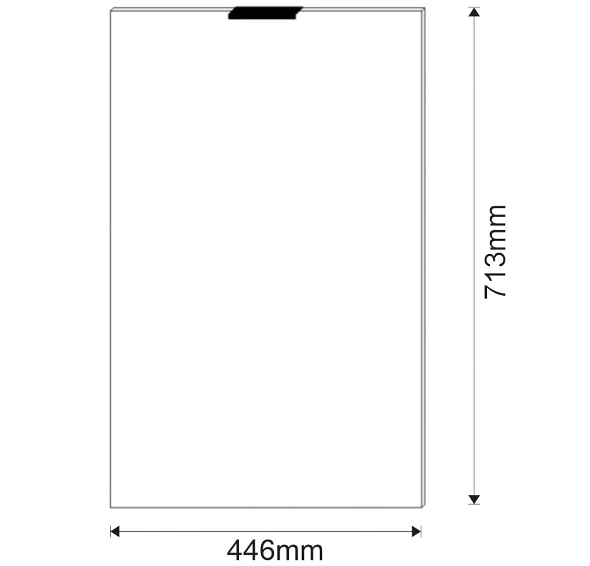 Loft II 450X720 vrata za sudericu 45cm 44,6x1,6x71,3 Grafit siva