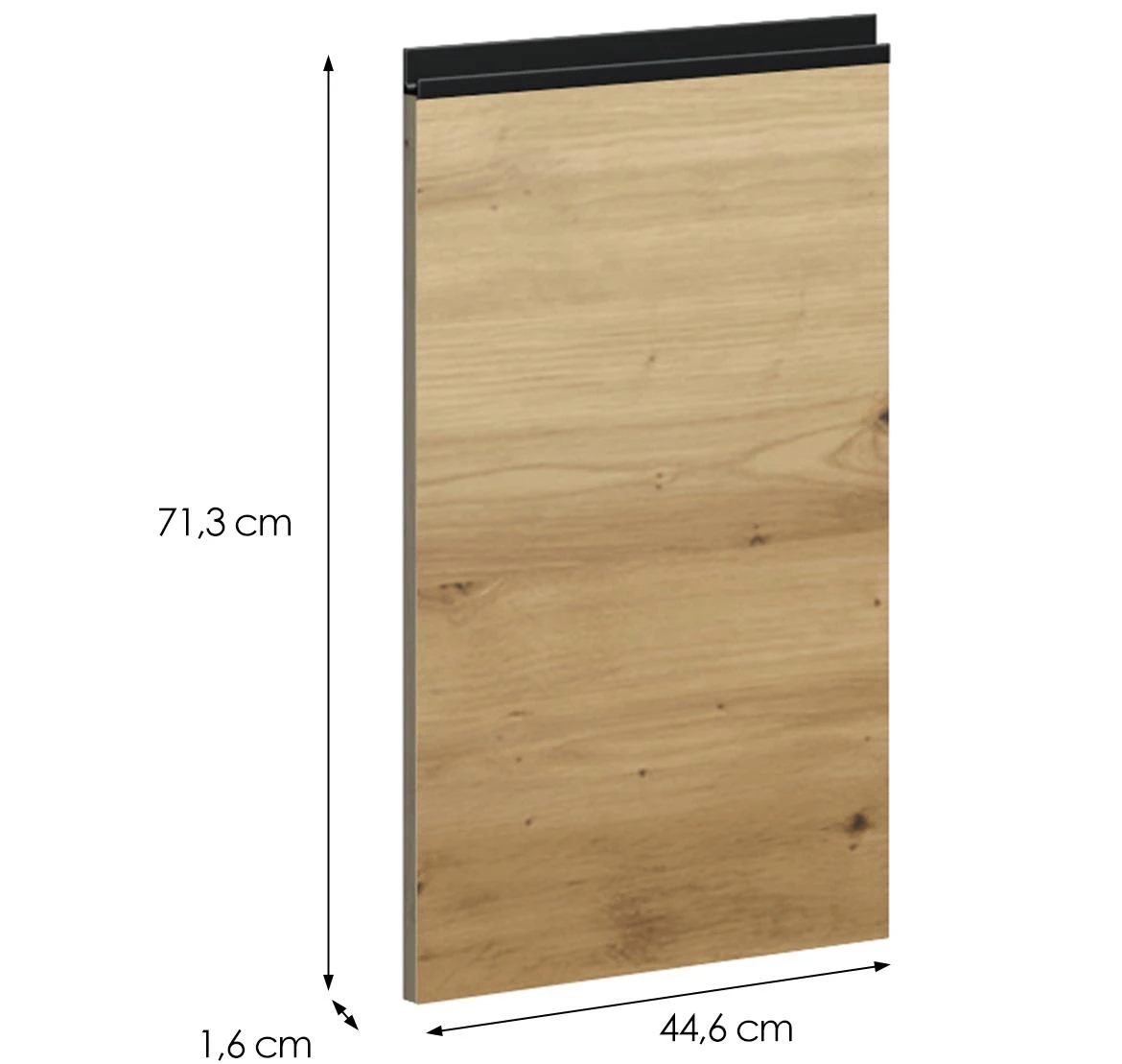 Industry 450X720 vrata za sudericu 45cm 44,6x1,6x71,3 black/artisan