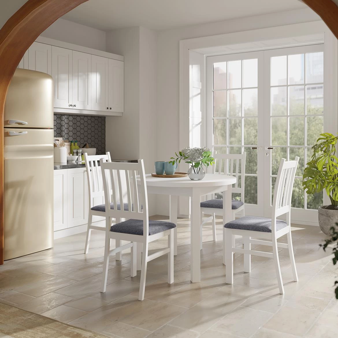 Perla 90 klub sto 90x90x76,6 cm bela