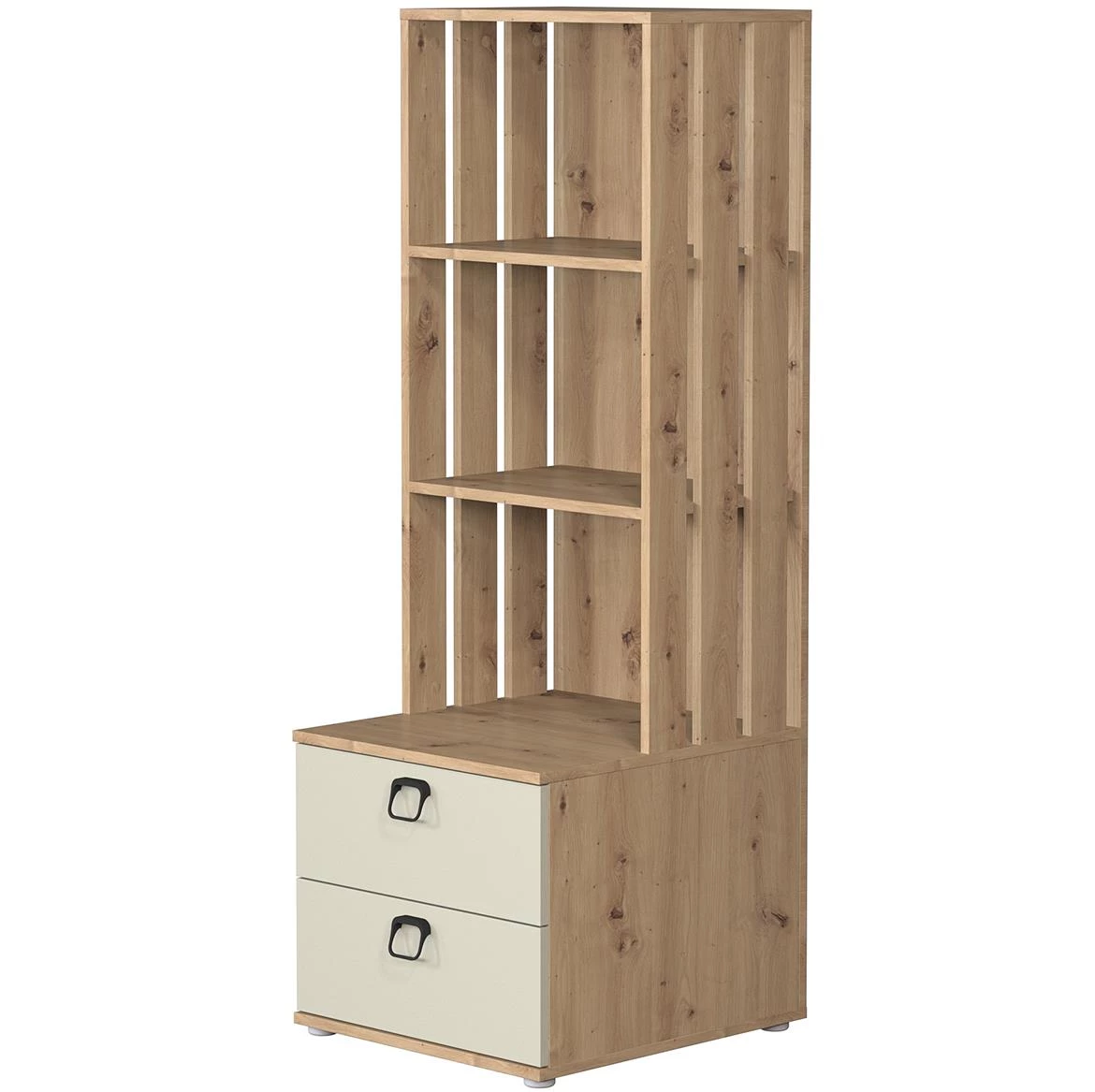 Camari 2s polica 3otvora+2fioke 50x55x147,2 artisan hrast/kašmir