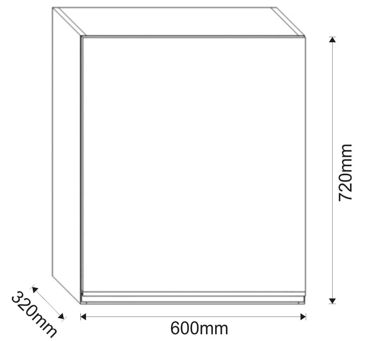 Industry G60 videci element 1vrata 60x32x72 crni/artisan