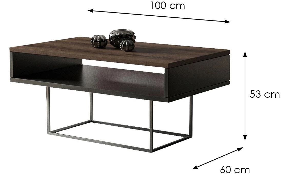 Enna klub sto 100x60x53 hrast Monastery