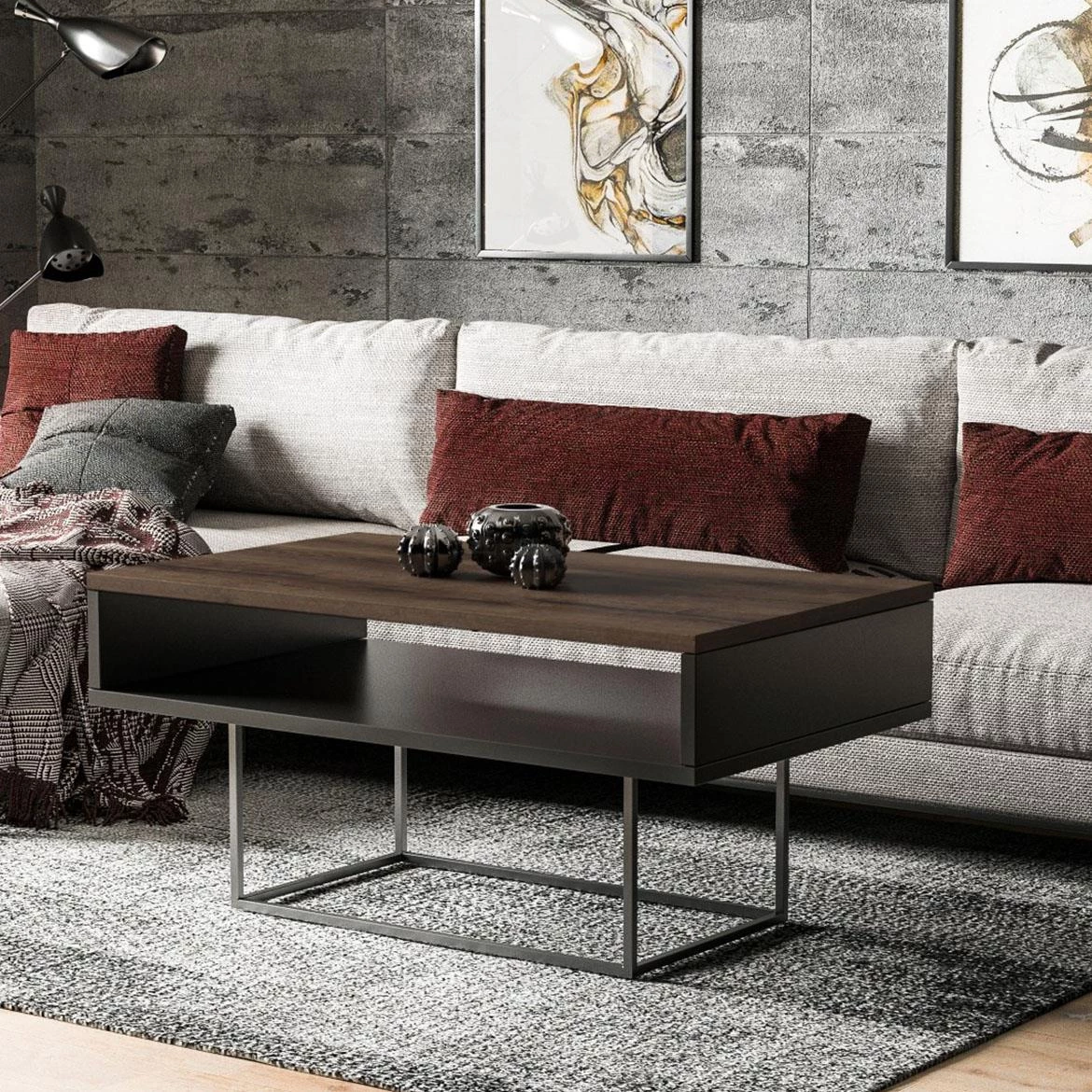 Enna klub sto 100x60x53 hrast Monastery