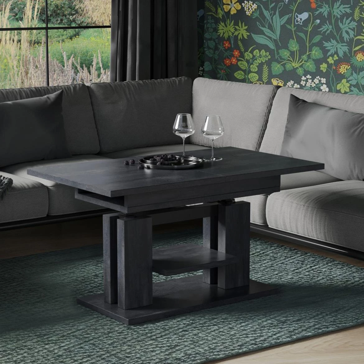 Iso produživi i podizni klub sto 110(170)x65x58(75) beton