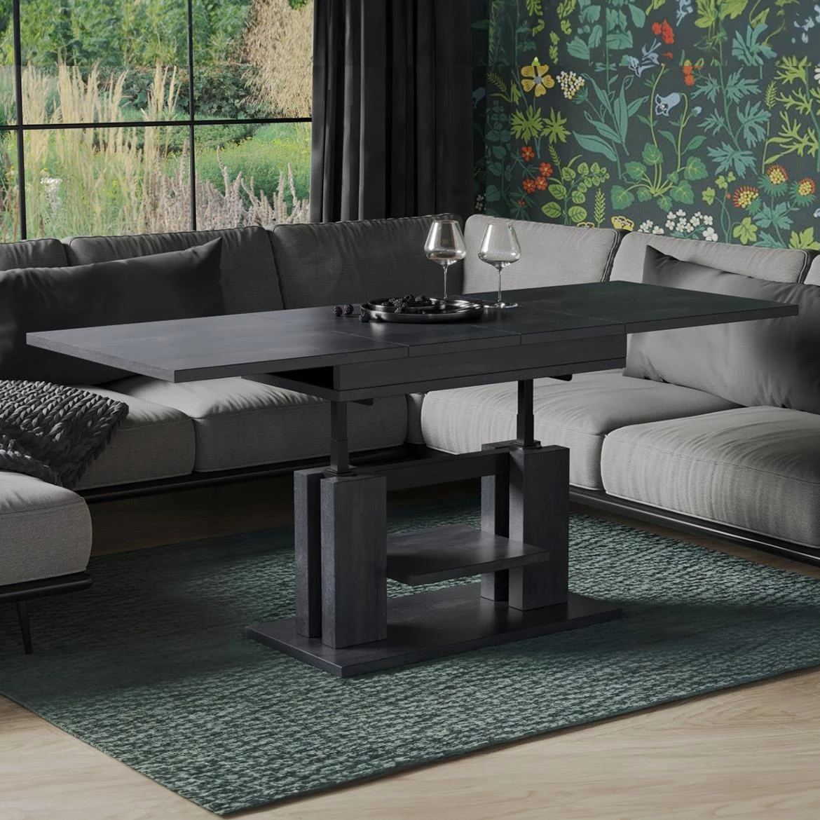 Iso produživi i podizni klub sto 110(170)x65x58(75) beton