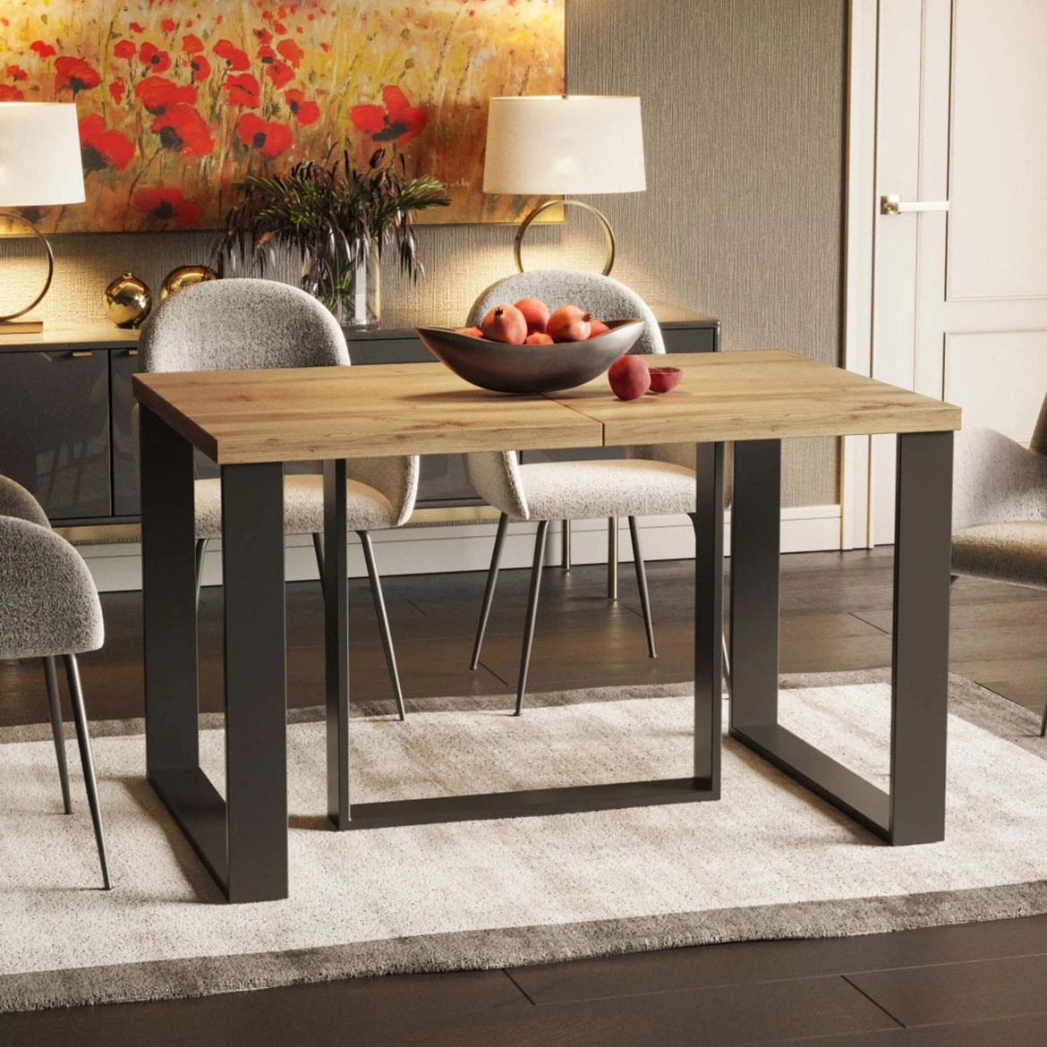 Borys max-330 produživi sto 130 (330)x85x76 wotan hrast