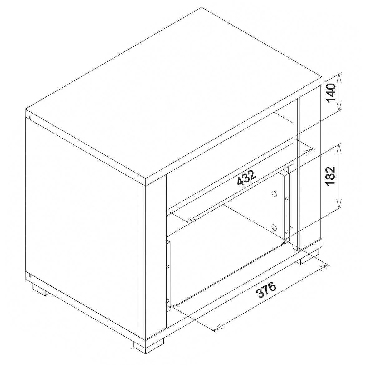 York Y-17 P nocni stocic 58x39,5x50,5 cm hrast