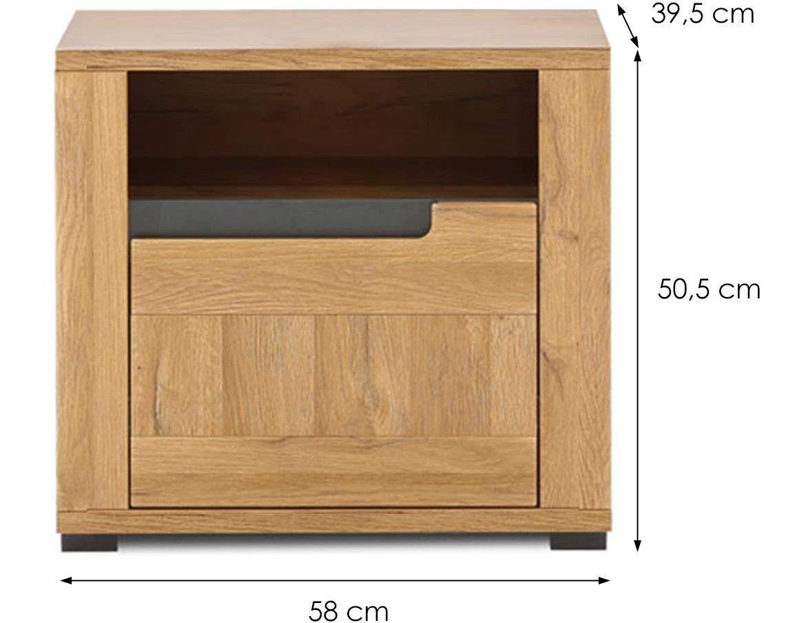 York Y-17 P nocni stocic 58x39,5x50,5 cm hrast