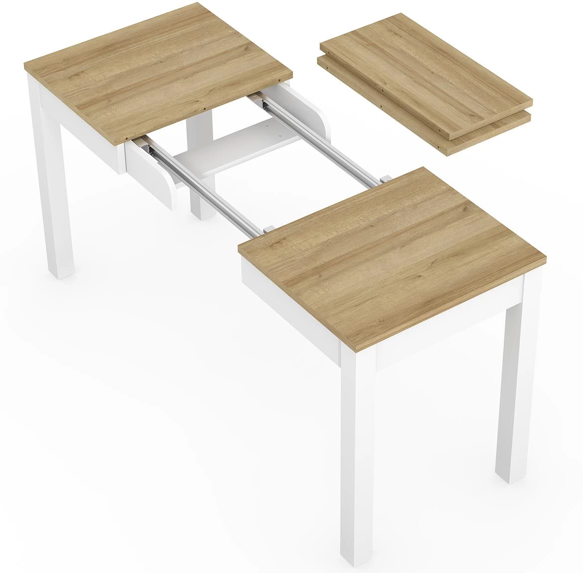 Orion produživi sto 60x100x75 cm hrast/beli