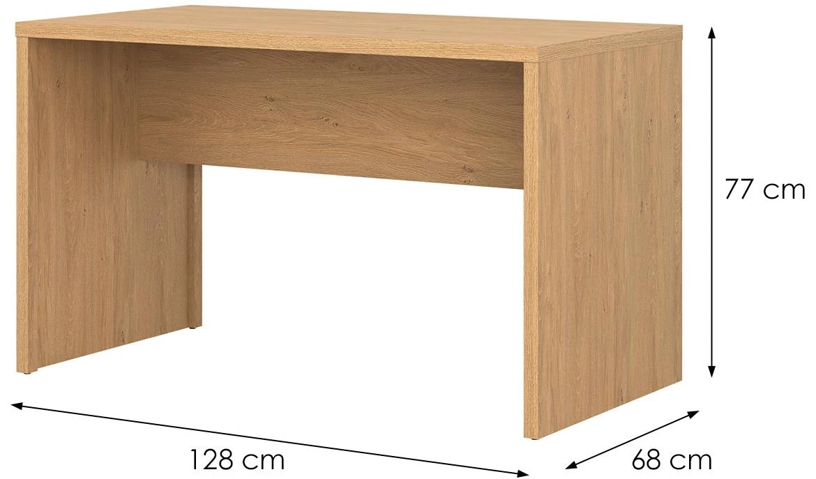 Ate At08 radni sto 128x68x77 cm hrast
