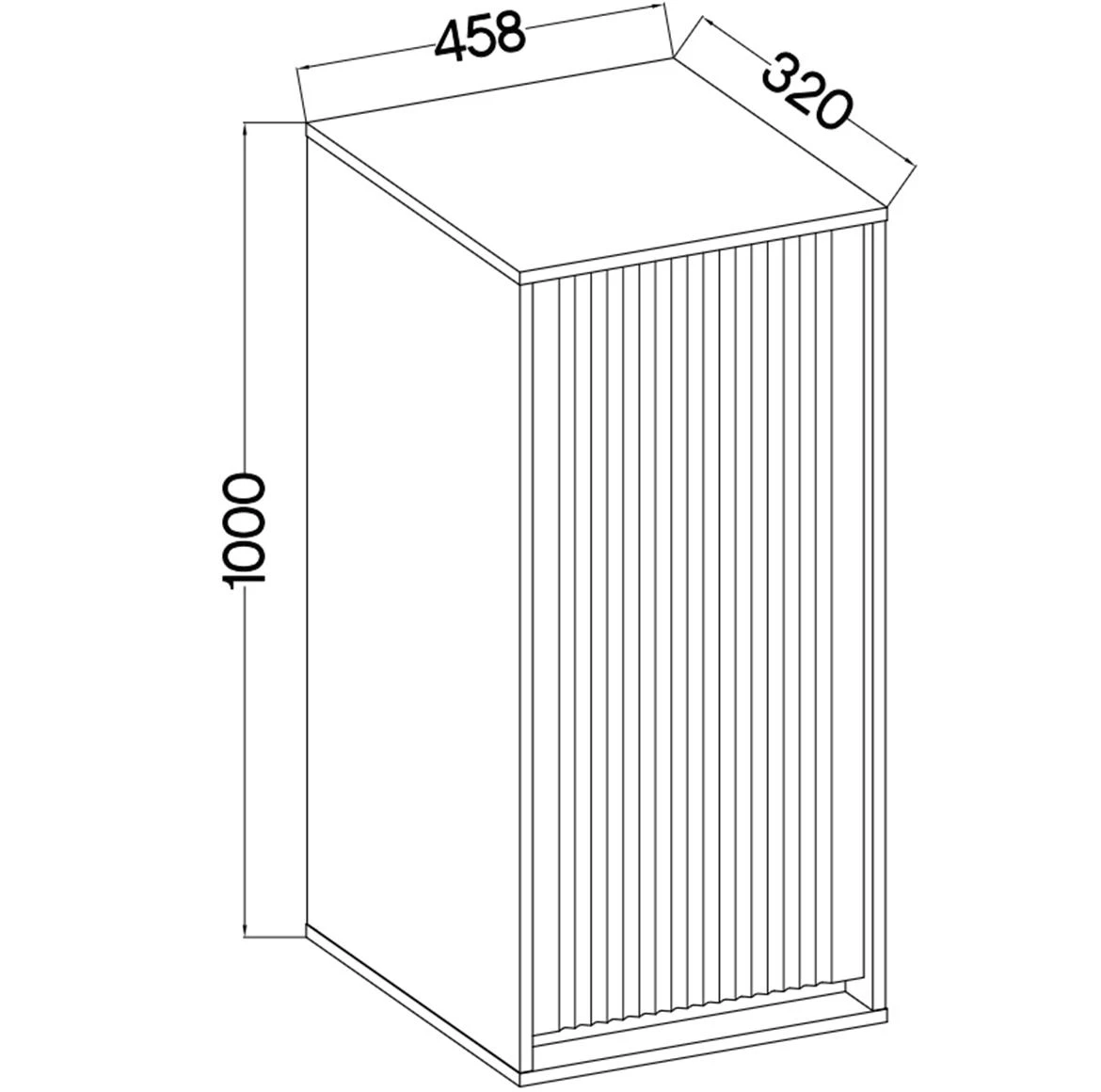 Osaka 501 1F viseci ormaric 1 vrata 45,8x32x100 cm hrast