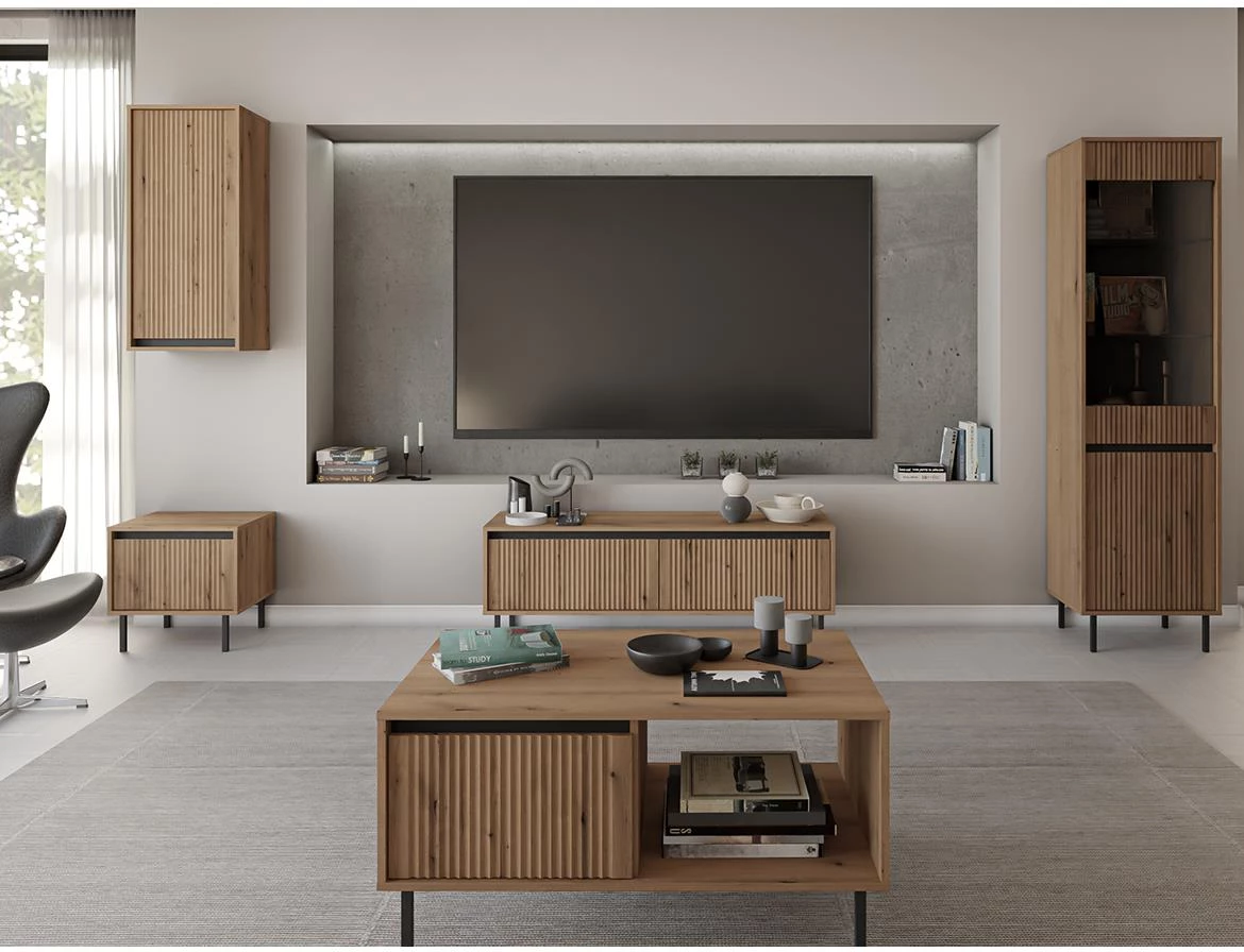 Osaka 312 2S tv komoda 2 fioke + 2 otvora 178,6x40x50 cm hrast