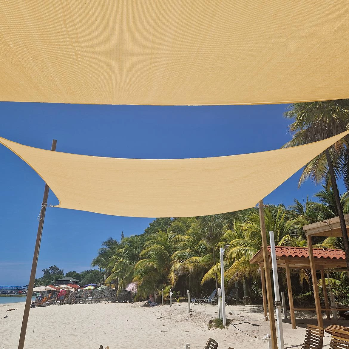 Kvadratna tenda za hlad 3,6x3,6 bež