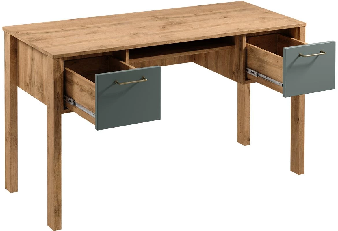 Indigo B2S sto  2 fioke 75x53x138 cm votan hrastovo- zelene boje