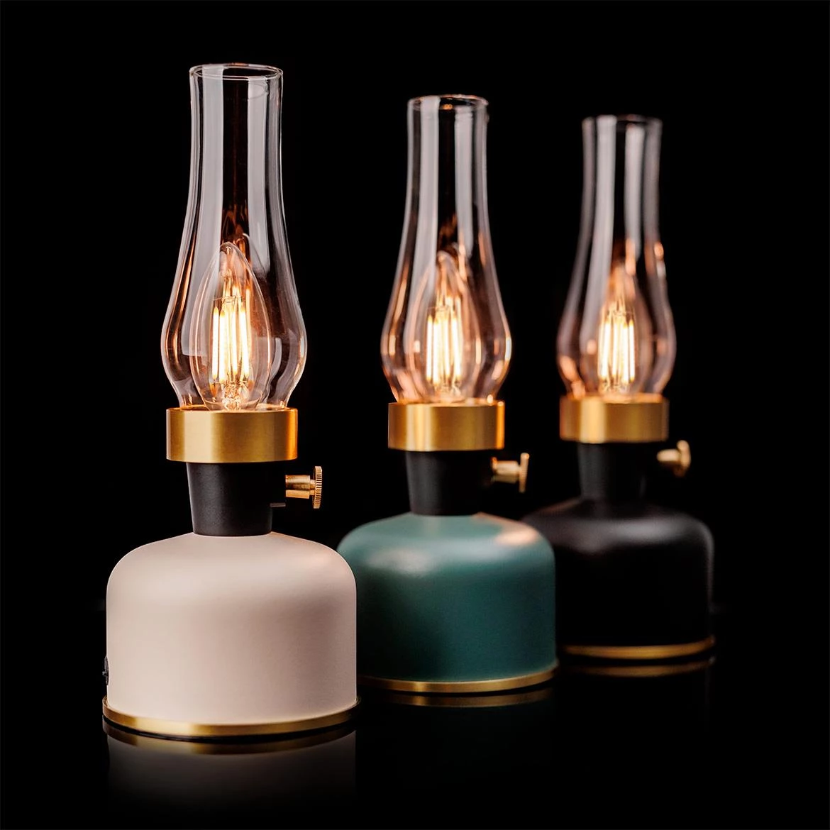 Stona lampa Olia bež LED