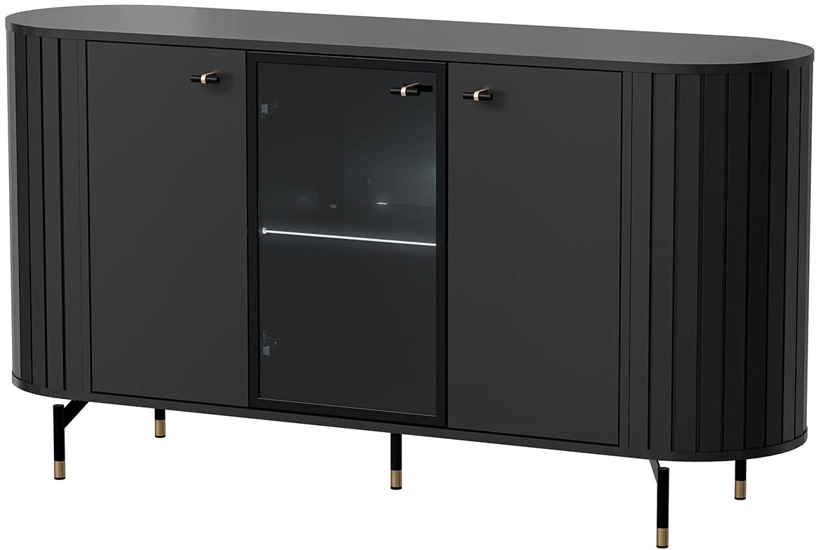 Zante Za3 komoda 3 vrata 150x40x81 cm crna