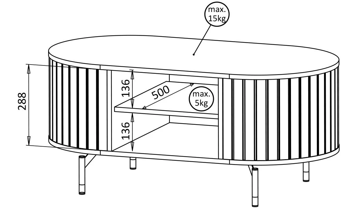 Zante Za6 klub stoc 104x56x47 cm kašmir