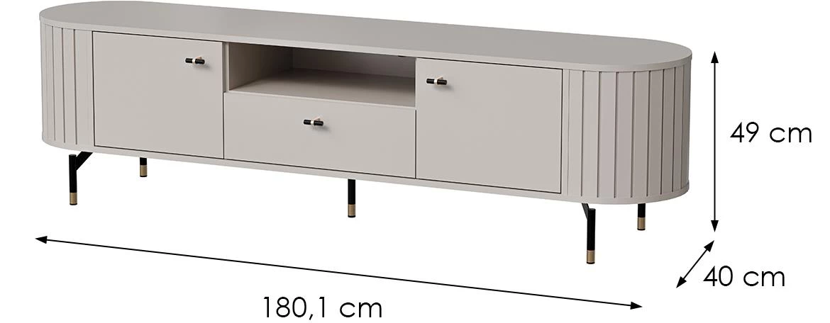 Zante Za5 TV komoda 1 fioka +  2 vrata 180x40x49 cm kašmir