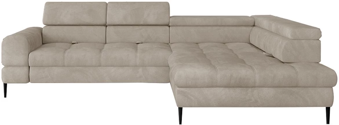 Voss ugaona garnitura s ležajem 285x218x93 Memphis 04 desna bež