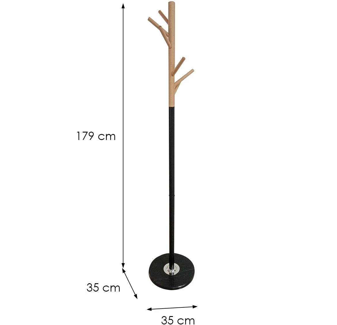 Civiluk Wooden crni/natural