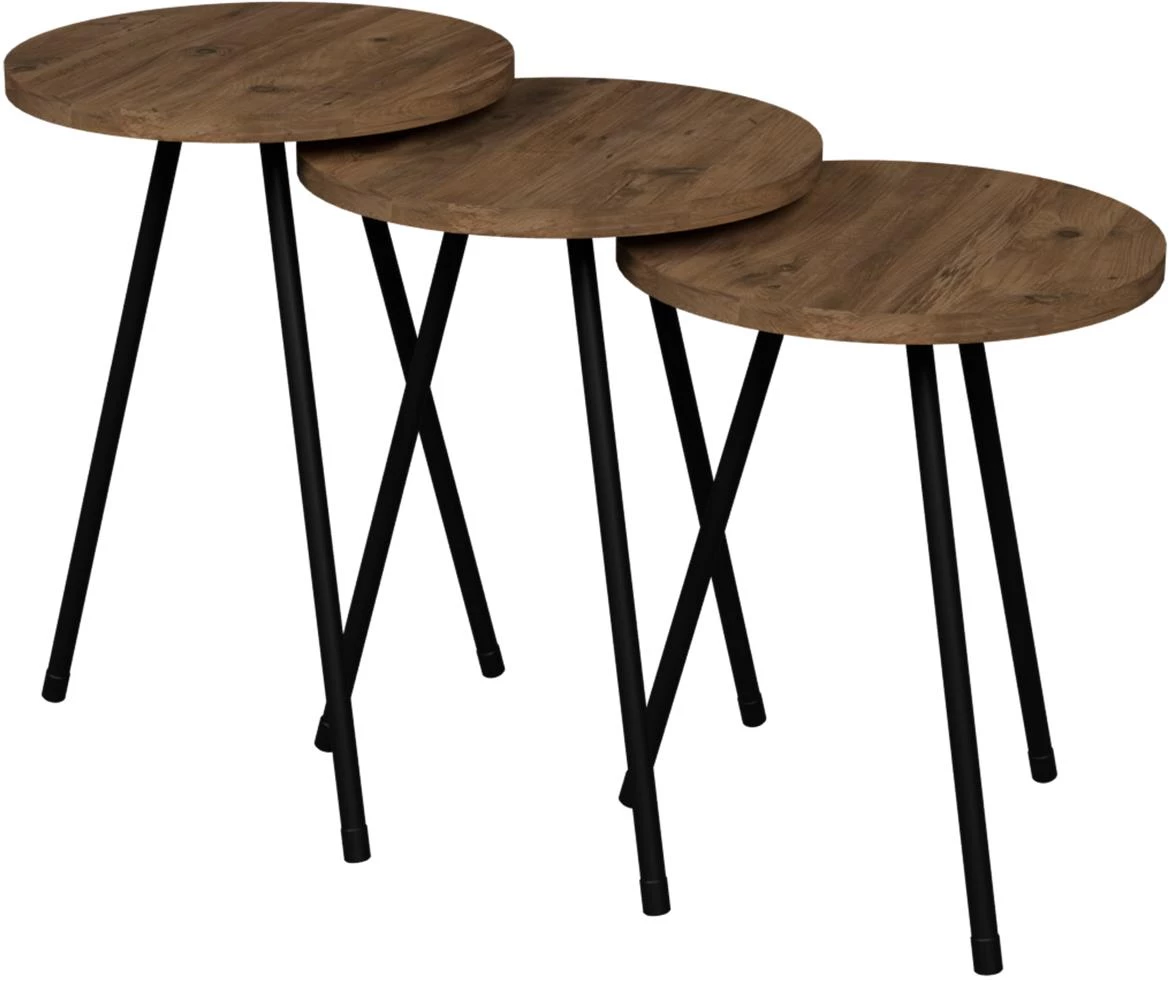 Set od 3 stocica  Fd–3pcts-001 tamni natur 33,6x33,6x51