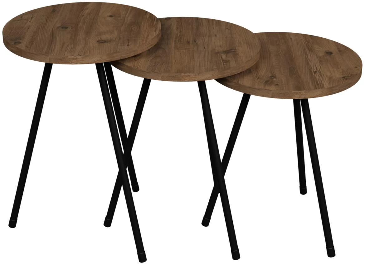 Set od 3 stocica  Fd–3pcts-001 tamni natur 33,6x33,6x51