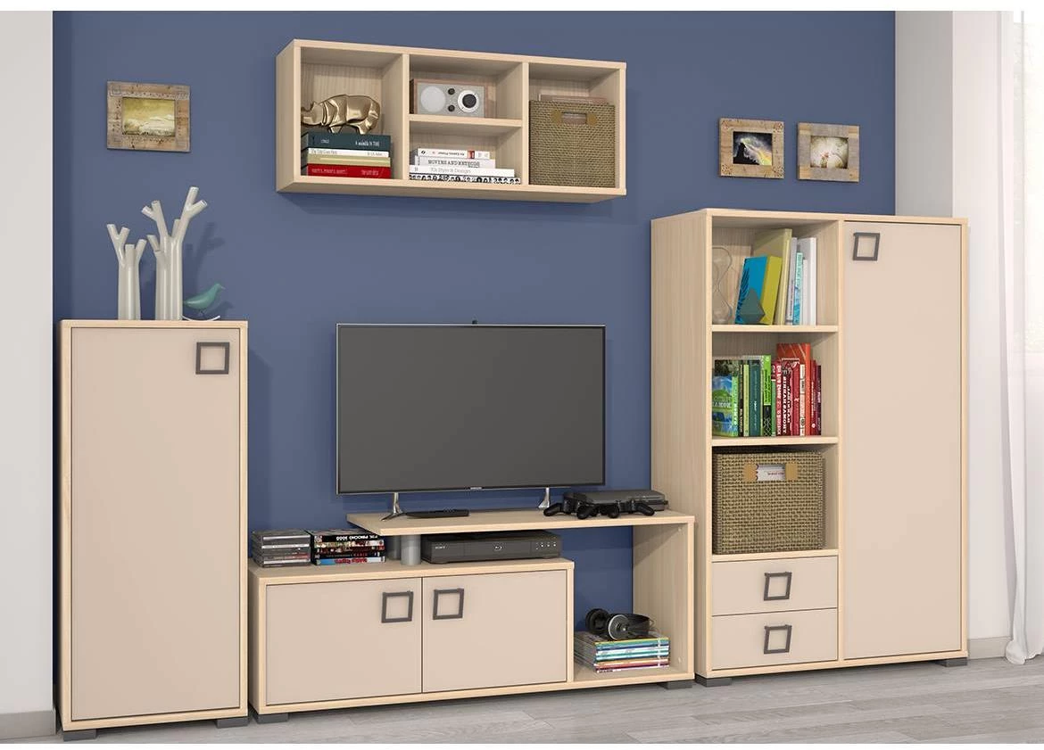 Kiki VS2-94-BK/KI viseca polica, 94x25x37 cm, boja bukva