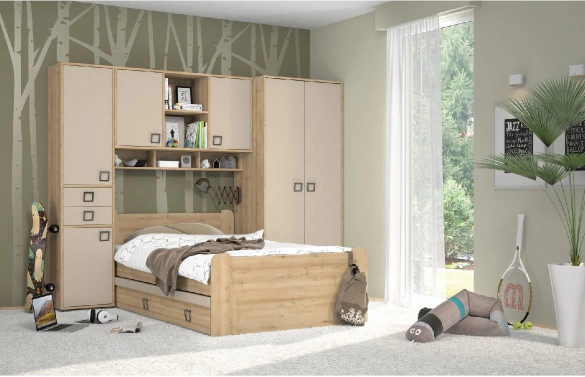 Kiki UPV-BK/KI regal + 5 polica, 37x37x198 cm, boja bukve