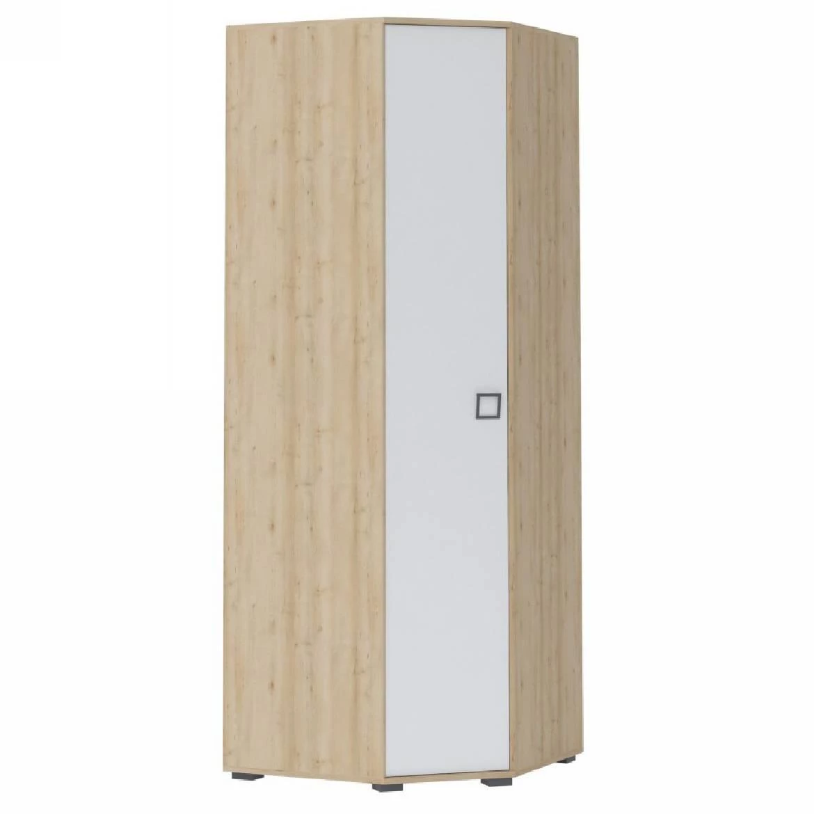 Kiki PUG-BK/KI-15 ugaoni ormar + vrata, 86x86x236 cm, boja bukva/bela